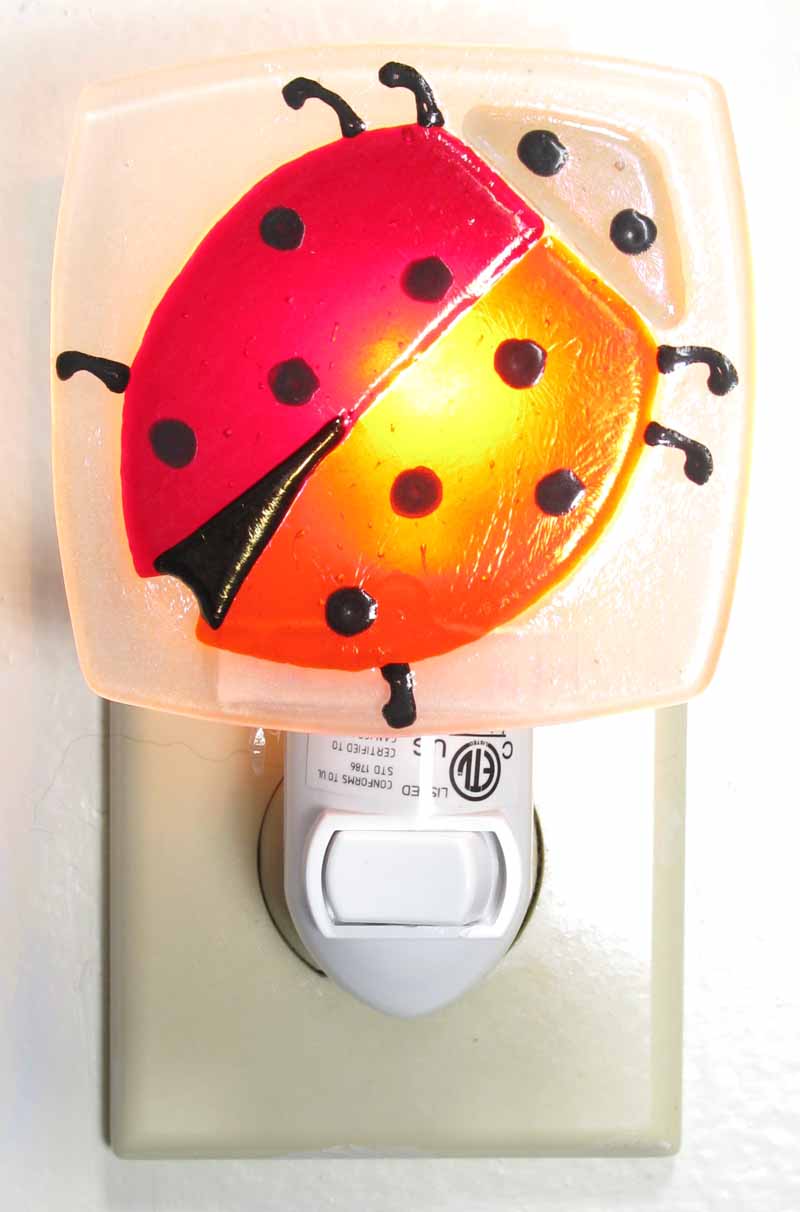 Glass Nightlight - Ladybug